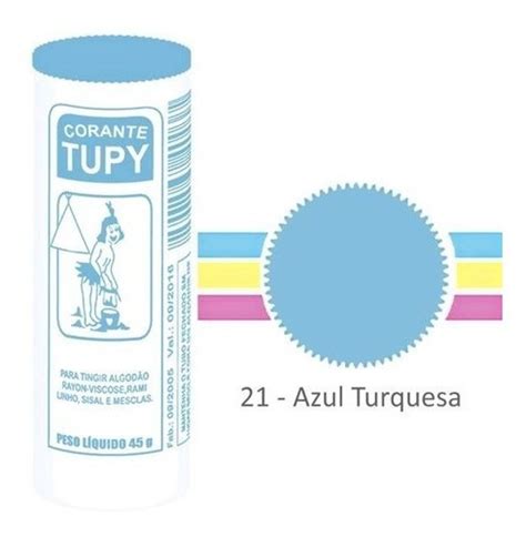 Corante Tupy Tinta Tintura Tingir Roupa Azul Turqueza Parcelamento