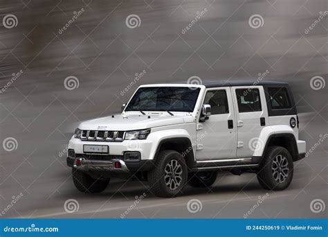 Baic Bj40 White Car Stock Image Image Of Transport 244250619