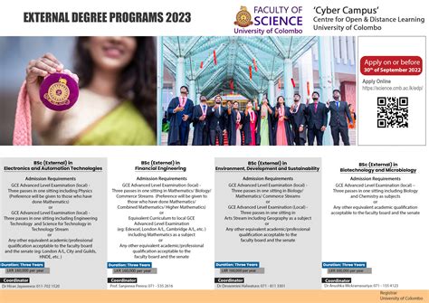 External Degree Programmes 2023 Faculty Of Science