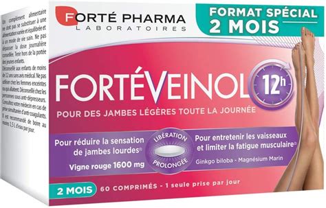 Forté Pharma Forté Veinol 12h Complément Alimentaire Circulation