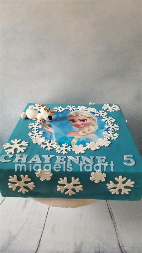 Olaf Loves Elsa Decorated Cake By Henriet Cakesdecor