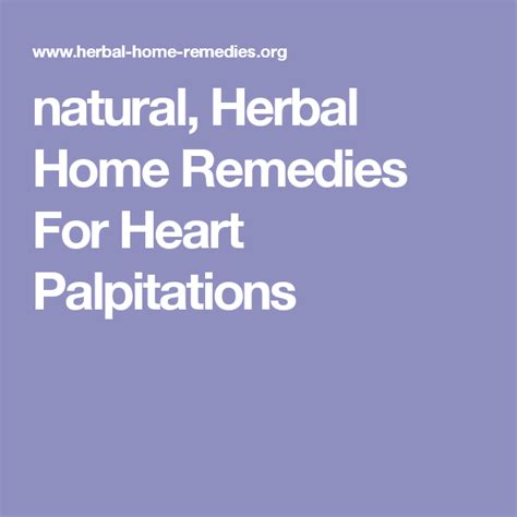 Natural Home Remedies for Heart Palpitations