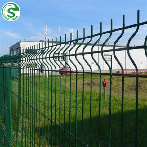 Galvanized Green PVC Coated Nylofor Curve V Bending Welded 3D Mesh