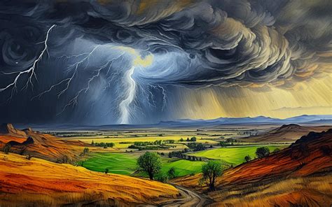 Download Storm, Lightning, Landscape. Royalty-Free Stock Illustration ...