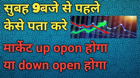 सुबह 9 बजे से पहले कैसे पता करे Nifty Gap अप Open होगा या Gap Down Open