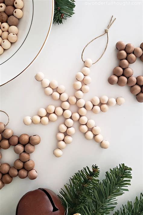 Diy Wood Bead Ornaments A Wonderful Thought