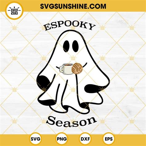 Espooky Season Svg Spooky Conchas Svg Halloween Mexican Ghost Svg