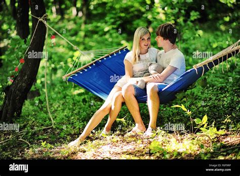 Attractive Girl Relaxing On Hammock Hi Res Stock Photography And Images