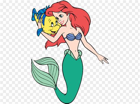 Mermaid Ariel Flounder La Sirenita Y Otros Cuentos Scuttle Png Image