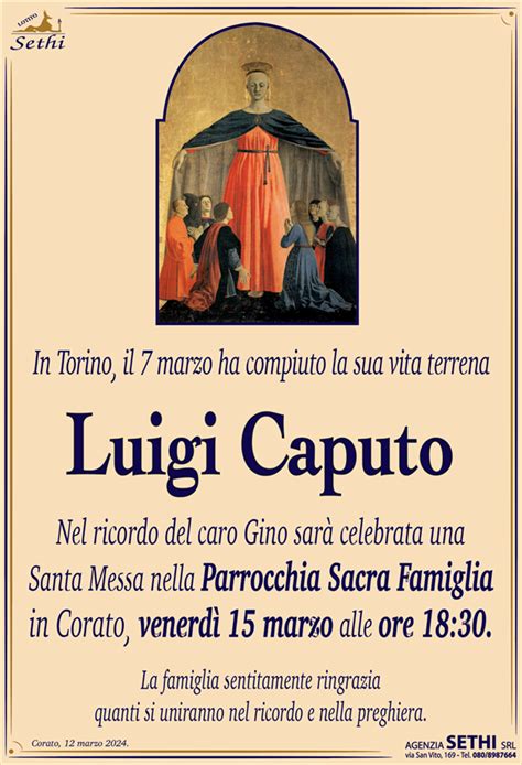 Luigi Caputo Corato Necrologi Web