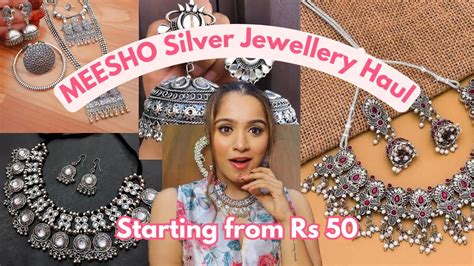 The MOST AFFORDABLE SILVER JEWELLERY EVER Meesho Jewellery Haul All