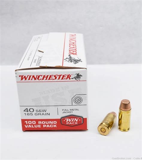 Winchester 40 S W 165 Gr FMJ 500 Rounds USA40SWVP Pistol