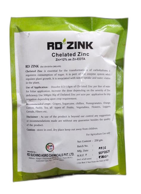 Powder G Rd Chelated Zinc For Agricultural Soluble In Water At Rs