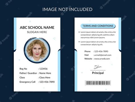 Premium Vector | Student and employee vertical id card template