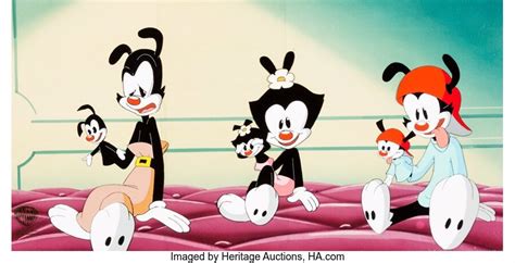 Animaniacs Wakko Yakko And Dot Pan Production Cel Setup Warner