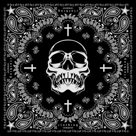 Premium Vector Bandana Skull Hippie Painting Graphic Tshirt Design