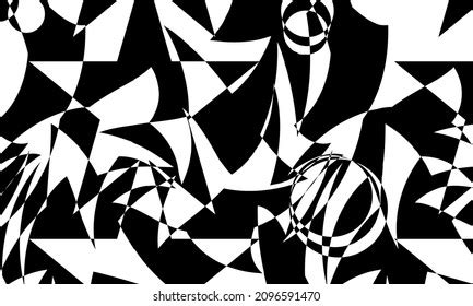 Monochrome Abstract Background Op Art Style Stock Illustration