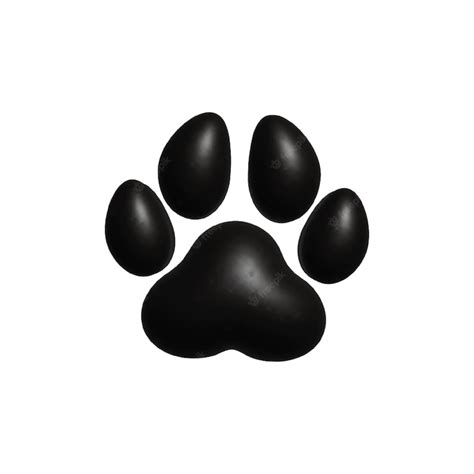 Premium Vector | 3d illustration dog footprint silhouette