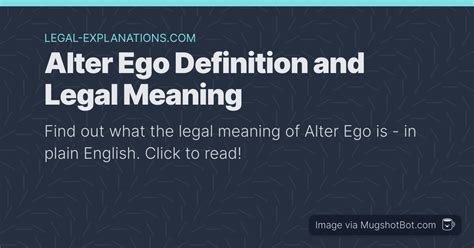 Alter Ego Definition - What Does Alter Ego Mean?