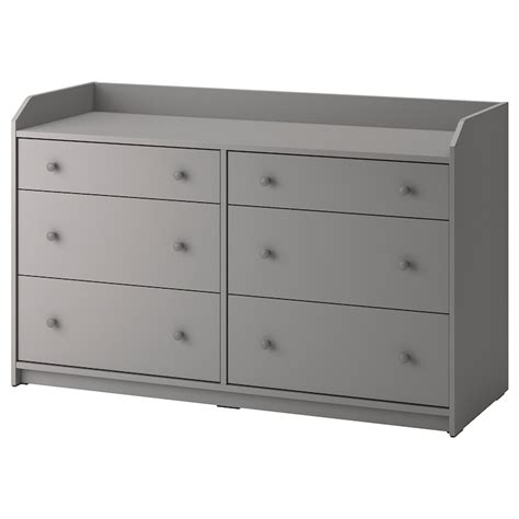 Hauga 6 Drawer Dresser Gray 543 8x331 8 Ikea