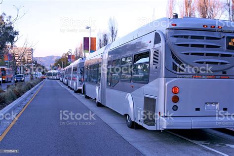 Rapid Transit Buses Accordion Bus Articulated Bendy Stock Photo ...