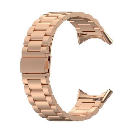 Olixar Rose Gold Stainless Steel Metal Links Band For Google Pixel Watch