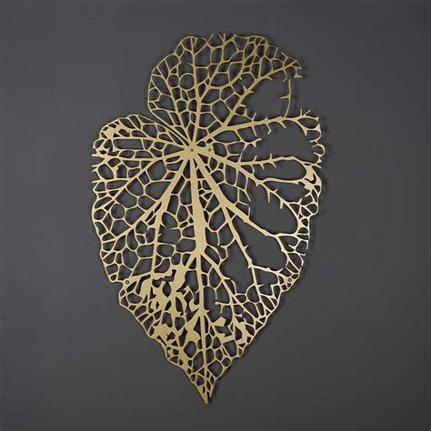 Metal leaf wall art metal wall decor metal wall art home decor gold ...