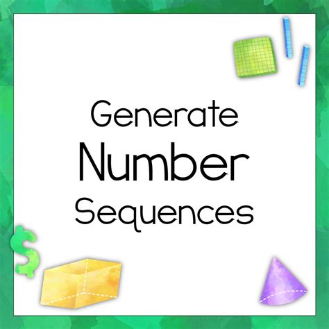 Generate Number Sequences Digital Math Games