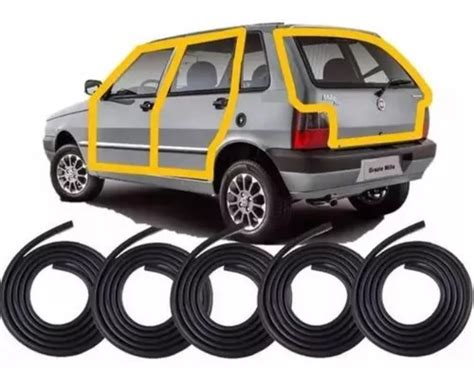 Kit Borrachas Portas E Porta Malas Fiat Uno Mille Novo Parcelamento