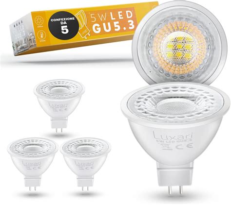 Boxlood 5w Lampadine Gu5 3 Led Mr16 12v Faretti Luce 3000k Bianco Caldo