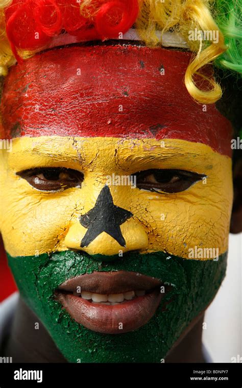 Fans and supporters. Ghana V Nigeria in the Quarter final of the African Cup nations 2008. Ohene ...