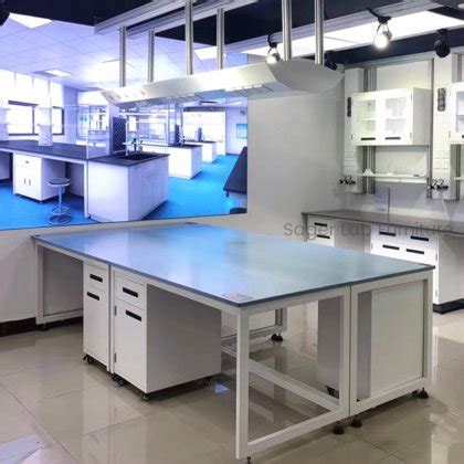 Laboratory Island Bench Lab Central Table Anti Corrosion Steel