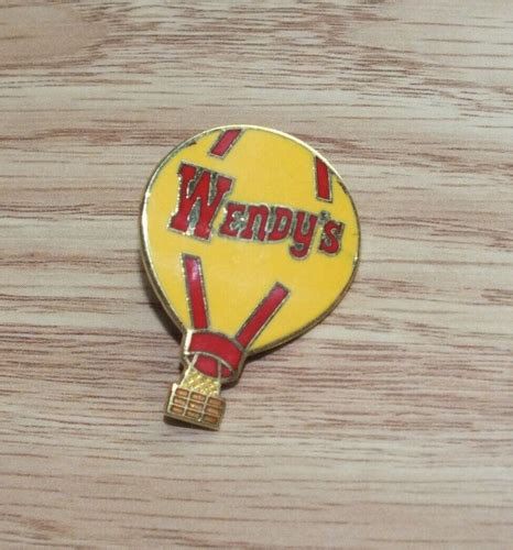 Vintage Wendy S Yellow Red Collectible Hot Air Balloon Advertisement