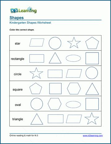 Engaging Shapes Worksheets for Kindergarten | Fun Learning Activities