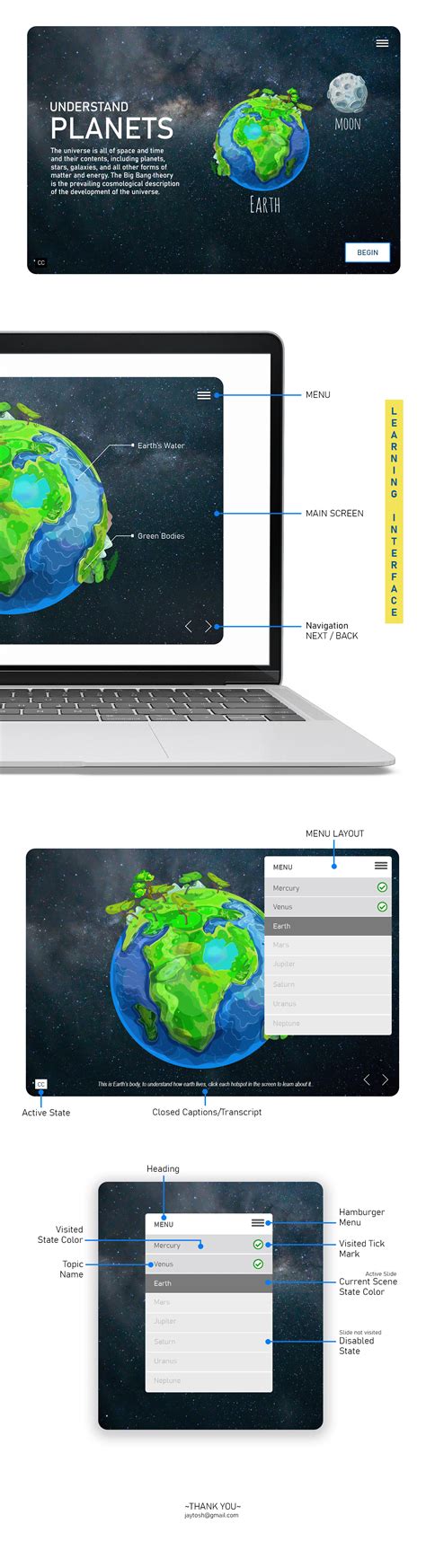 basic elearning interface design  behance