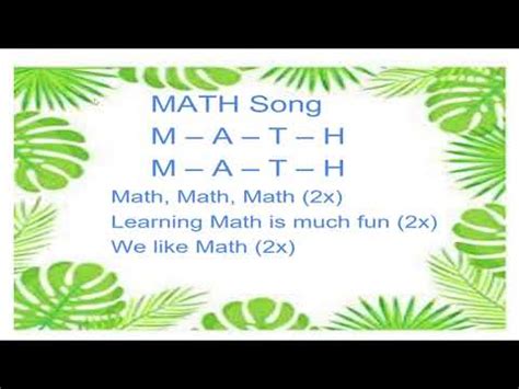 Math Songs About Related Facts