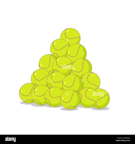 Tennis Balls Pile Stock Vector Images Alamy