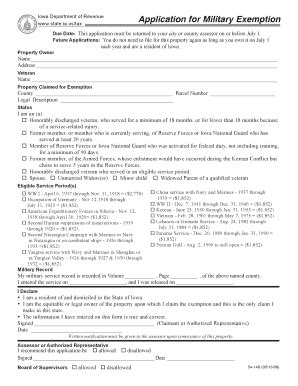 Fillable Online Cedarcounty Iowa Department Of Revenue Application For