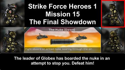 Strike Force Heroes 1 Mission 15 The Final Showdown Assassin Youtube