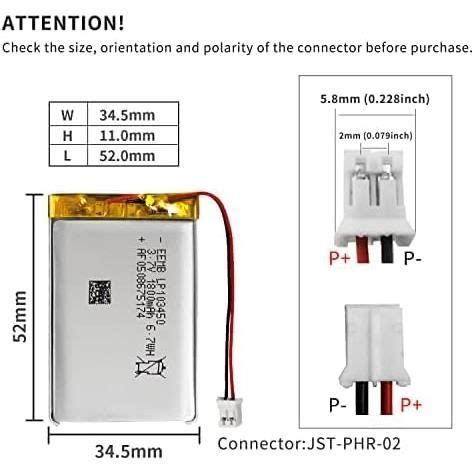 Batterie Lithium Polym Re V Mah Batterie Rechargeable