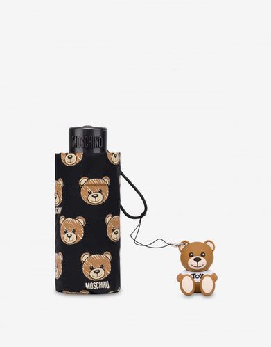 Ombrello Supermini Teddy Moschino Nero Gazza Ladra Siena