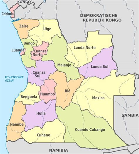 Angola Provinces Map