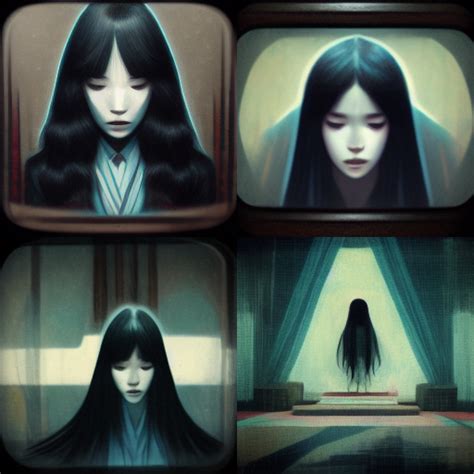 Please enjoy this art based on Sadako Yamamura that I generated via ...