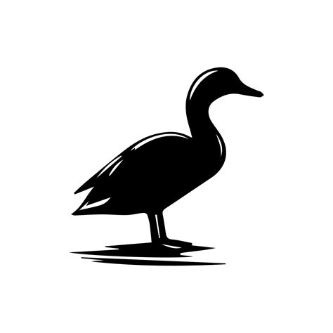 Silhouette of wild and domestic duck 45924699 Vector Art at Vecteezy