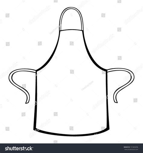 Apron Template Stock Vector Illustration 151869296 : Shutterstock