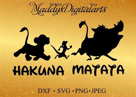 Disney Svg Lions King Svg Hakuna Matata Svg Cut File Cricut Etsy