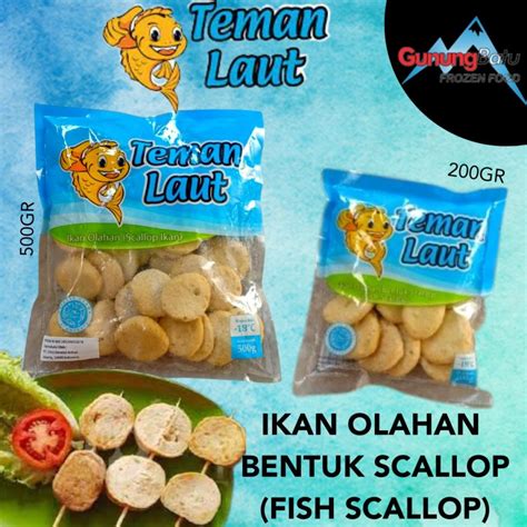 Jual Teman Laut Scallop Ikan Olahan Bentuk Scallop Varians 200gr