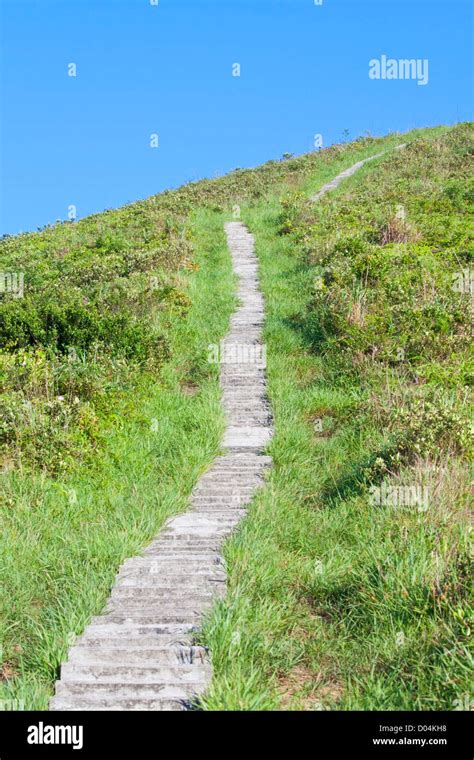 Hiking path in mountain of Hong Kong Stock Photo - Alamy