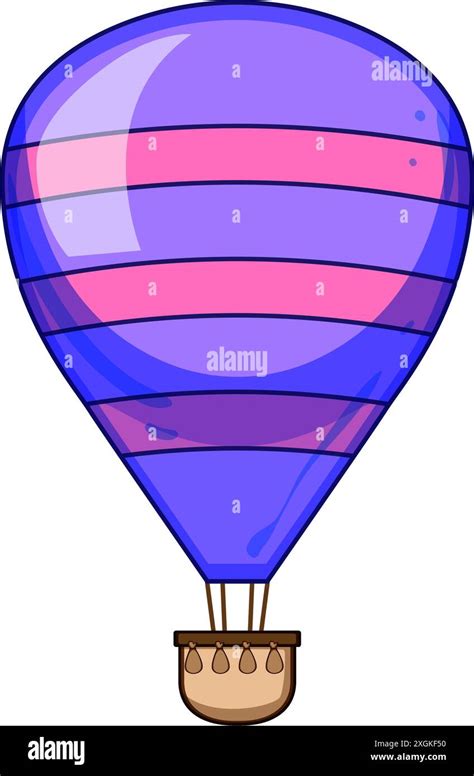 Nature Hot Air Balloon Cartoon Vector Illustration Stock Vector Image
