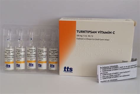 Turktipsan Vitamin C Mg Ml Im Iv Enjeksiyon Ve Infuzyon Icin